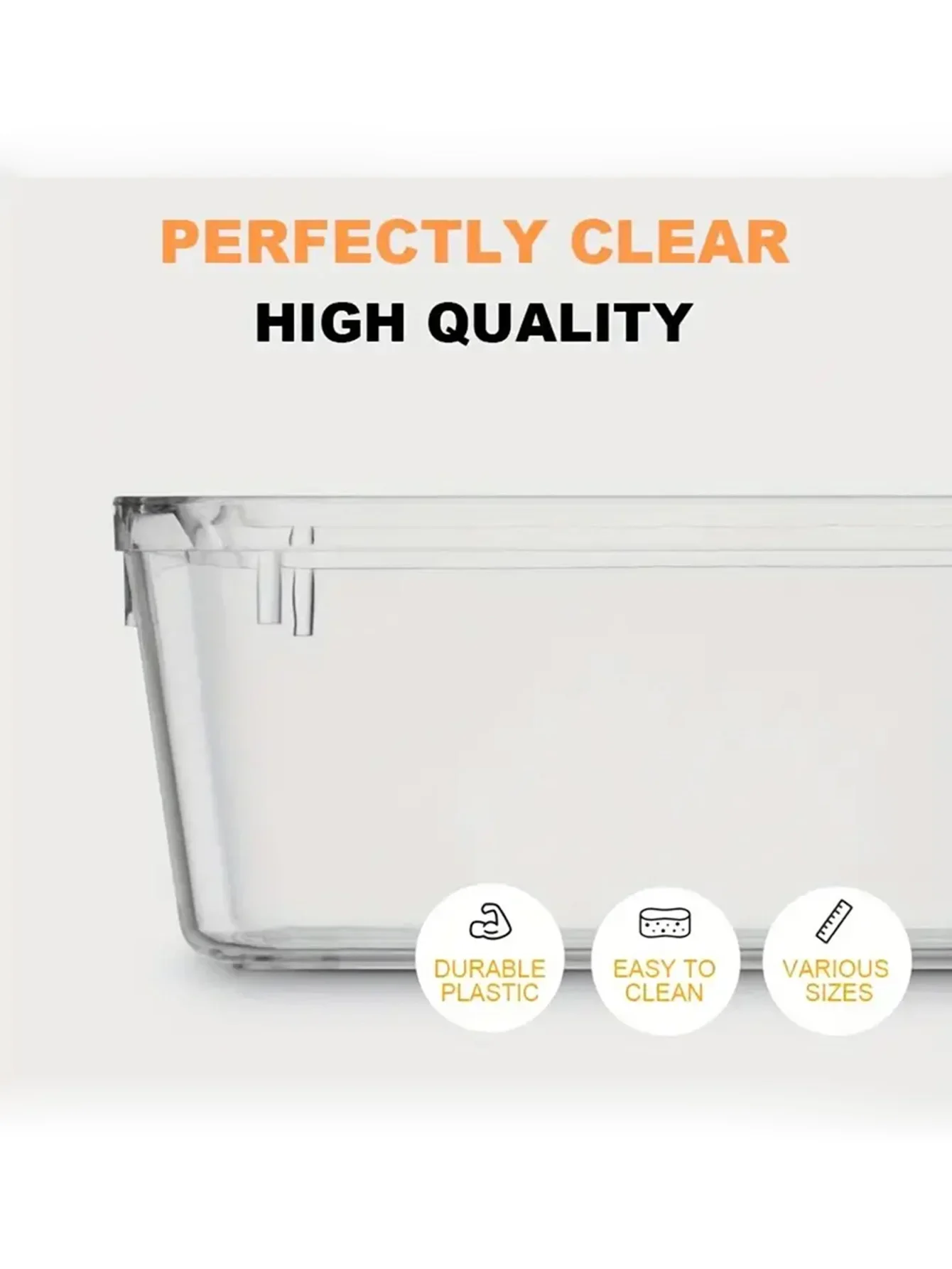 25pcs Drawer Storage Box Kit, Multifunctional Clear Plastic Drawer Organizer Set, Drawer Divider Organizers And Storage Box