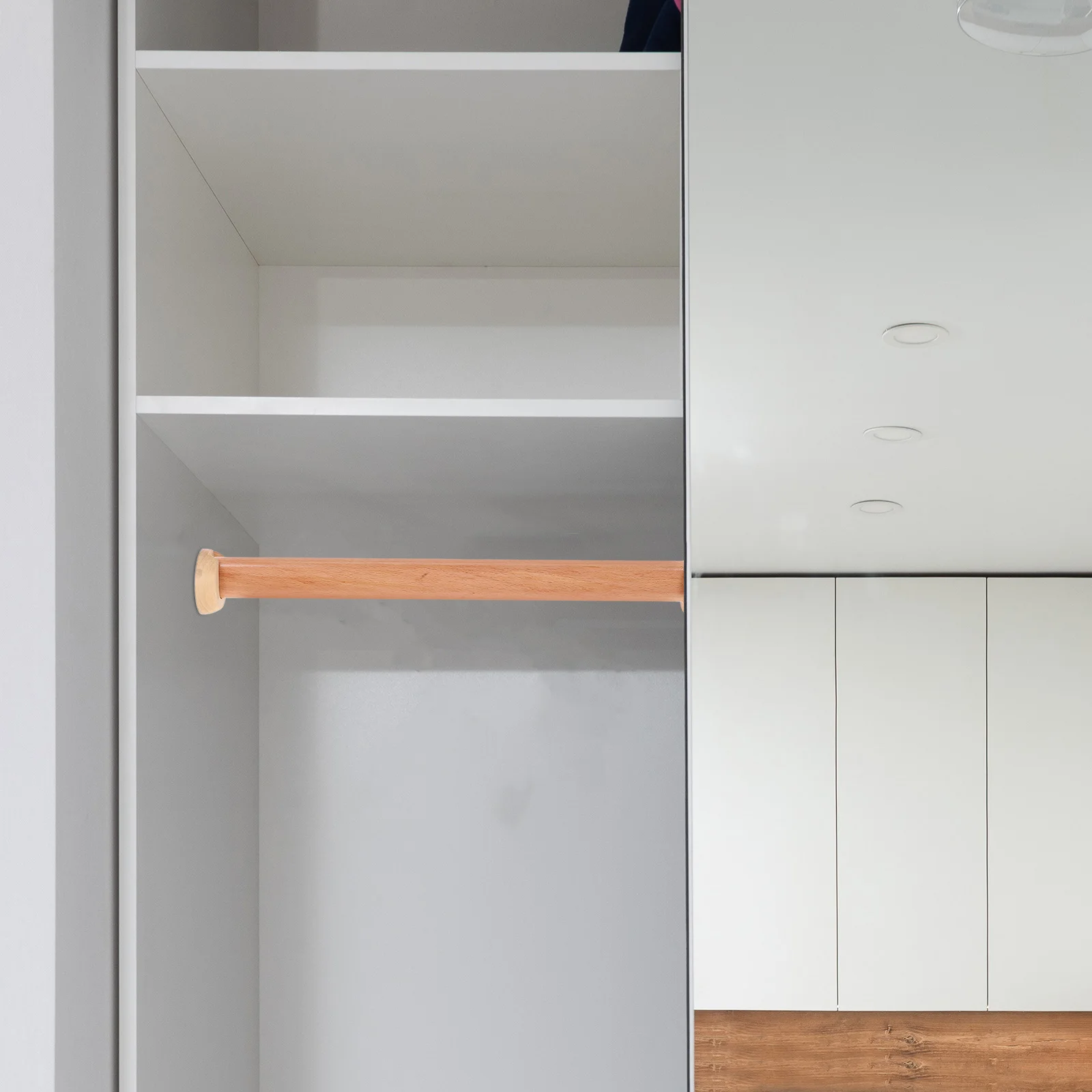 

Wooden Closet Solid Wood Jacket Stud Boho Shower Curtain Clothes Hangers Cabinet Poles Bathroom Rod Closet Birch Dowel Wardrobe