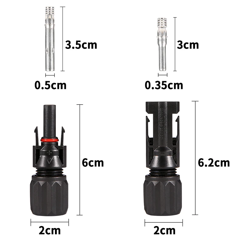 10 20 50 80 100 paia connettore solare fotovoltaico maschio e femmina 1000VDC 30A connettori di derivazione del pannello solare per cavo