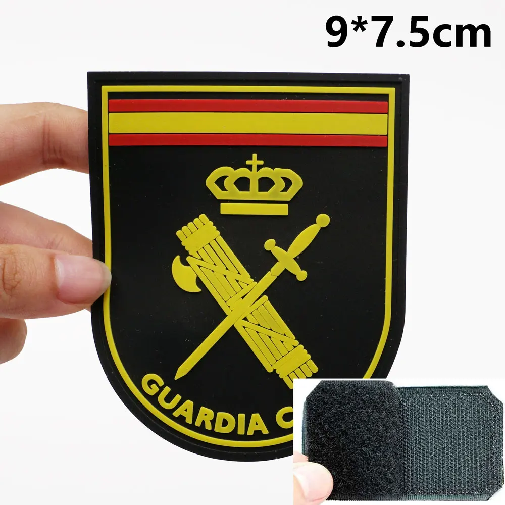 Spain Tactical PVC Patches with Hook and Loop Backing for Backpacks Clothing military Accessories