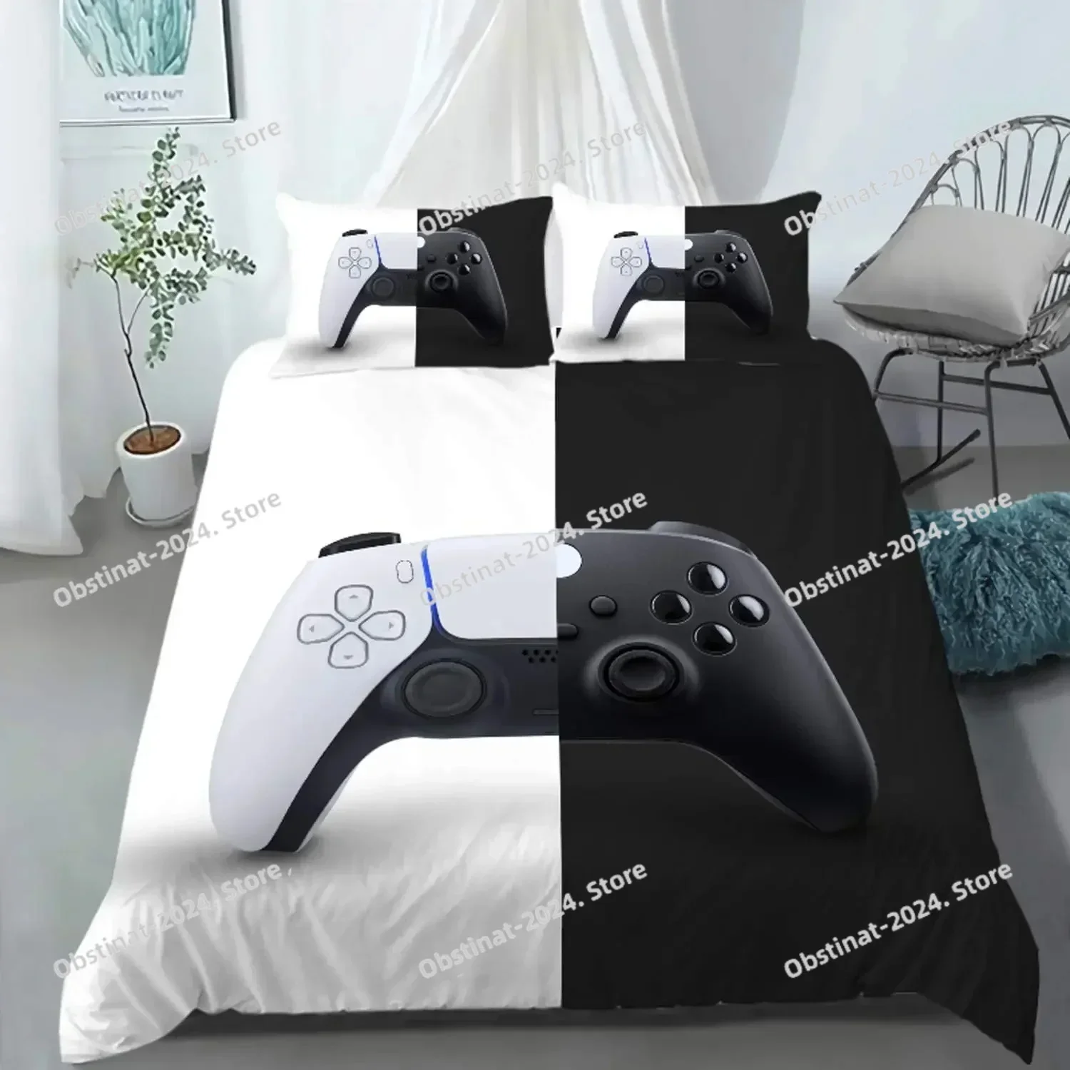 

3D Print Game gamepad Bedding Set Printed single Comforter Quilt Bed Cover Duvet Cover Pillow Case 3 Pieces Sets Kids Adult Size