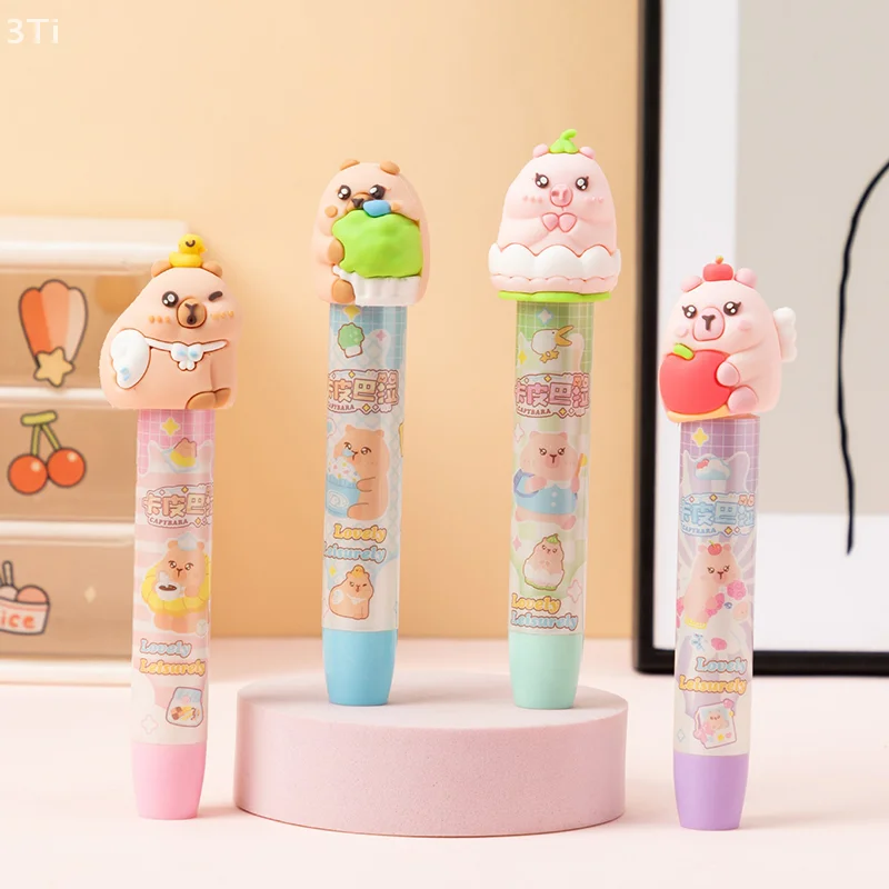 Gomma da cancellare per capibara cartone animato Kawaii Gomma da cancellare per studenti Gomma da cancellare creativa per ufficio Materiale scolastico Regali di cancelleria per studenti