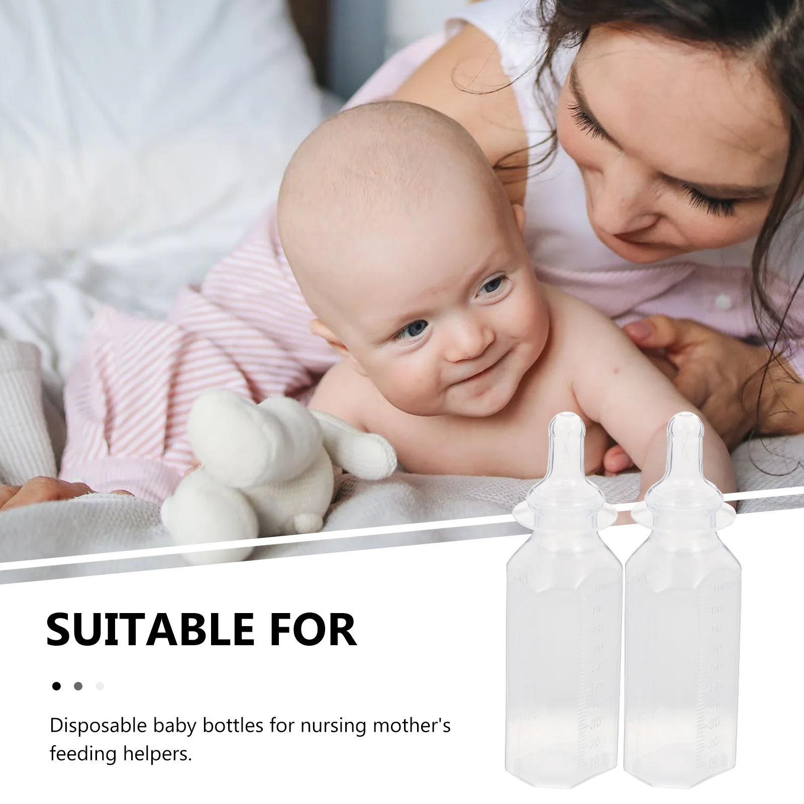 5 Pcs Disposable Feeding Bottle Pacifiers Onceoff Newborn Milk Bottles Food Grade Drisla AntiChoke Baby Glass Antiflatulence