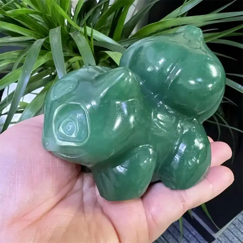 

10CM Natural Green Aventurine Cartoon Carving Lovely Cartoon Room Decor Witchcrafts Children Popular Gifts Mineral Sculpt 1pcs