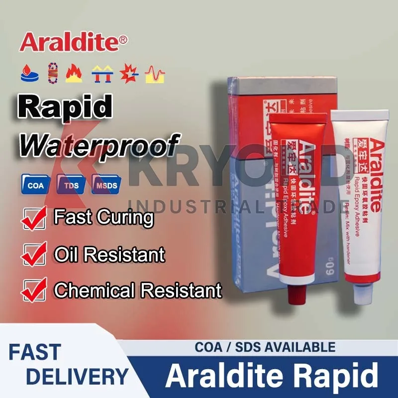 Araldite Standard Epoxy Sealant 60g Two Part Resin for Metal Wood Ceramic Plastic Glass Bonding Industrial Repair Applications