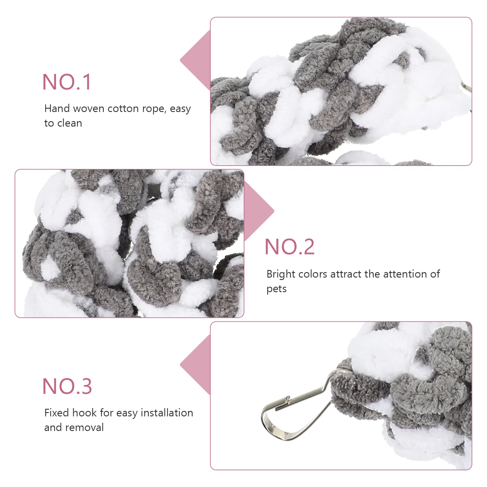 Sugar Glider Climbing Rope Car Gadgets Hanging Rat Toy Woven Guinea Pig Squirrel Wear-resistant Cotton Travel