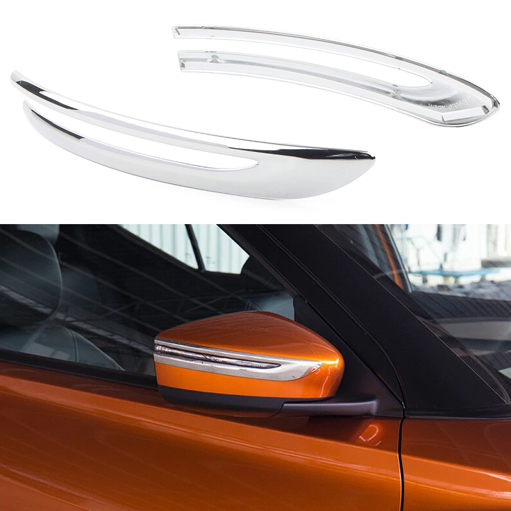 Chrome ABS Car Rear View Mirror Stripe Cover Decoration Trims Facelifted Accessories For Nissan Kicks 2017 2018 2019