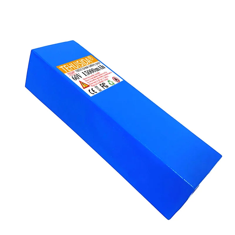 15Ah 60V 16-cell 4P Li-ion Battery Pack 60V 15000mAH 18650 Battery Built-in 30A BMS for Electric Bicycle Motorcycle with Charger