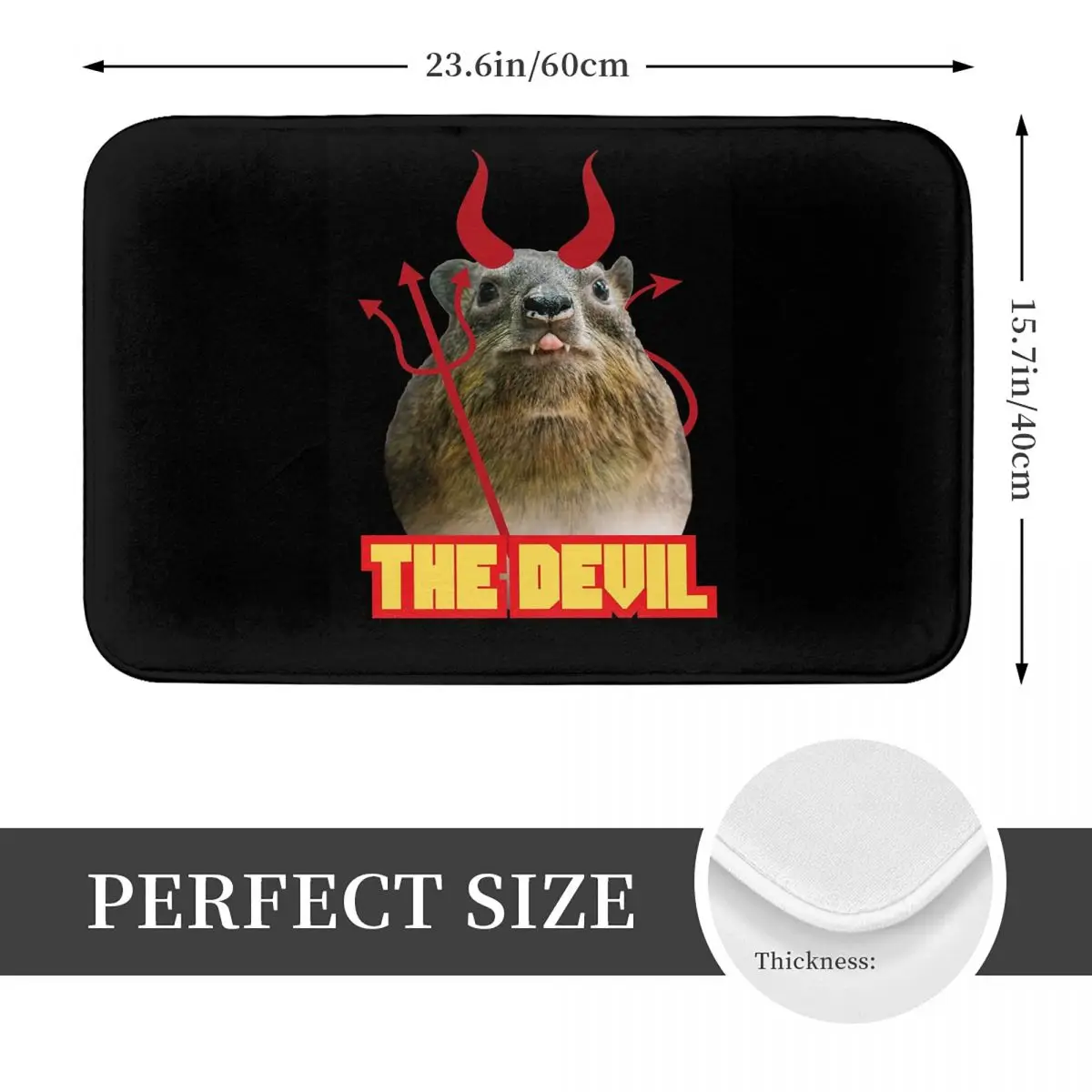 Rock Hyrax Devil Anti-slip Doormat Floor Mat Antiwear Carpet Rug for Kitchen Entrance Home Balcony Footpad Mats