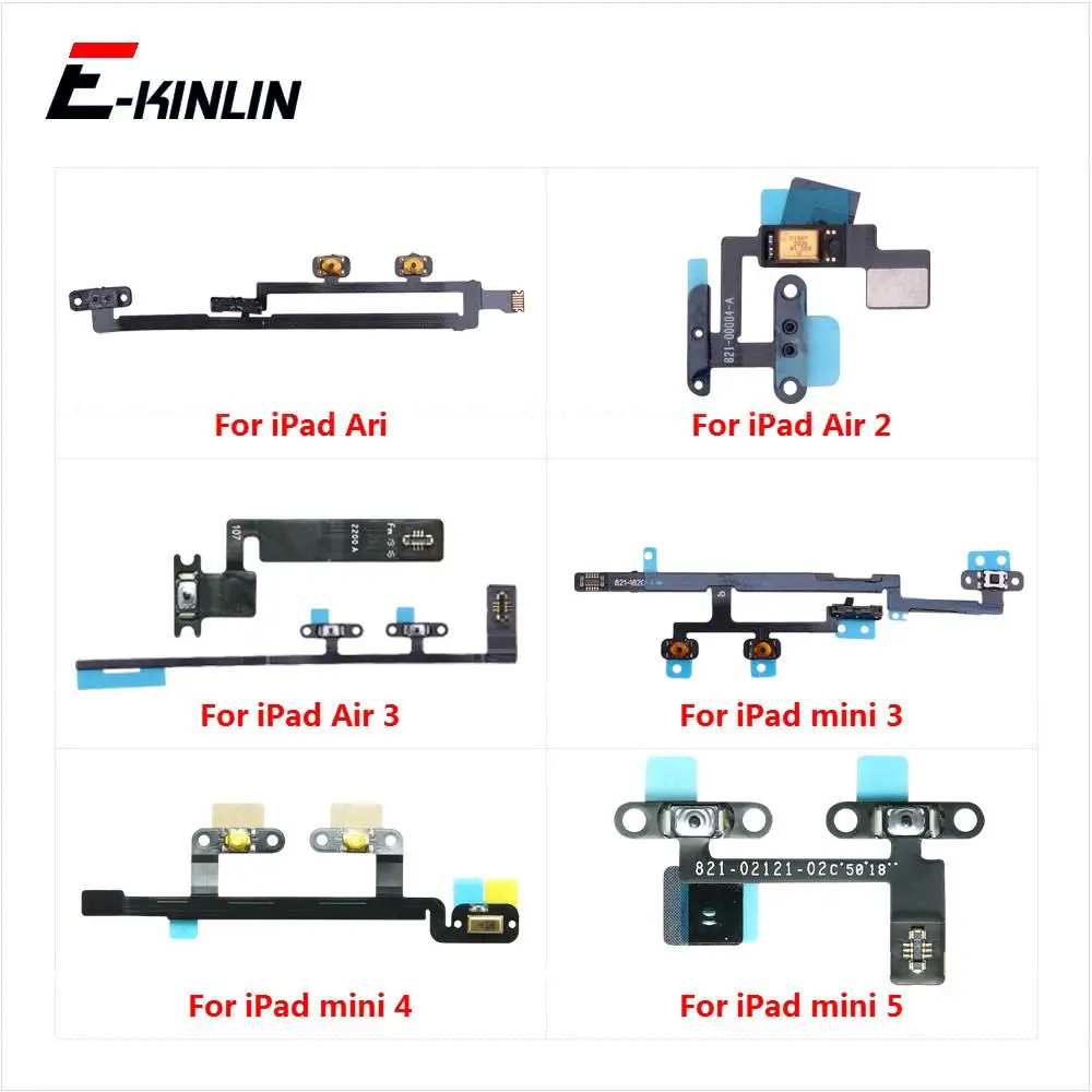 Power Switch Button For iPad Pro 9.7 10.5 11 12.9 inch 2015 2016 2017 2018 2019 On Off Volume Key Button Ribbon Flex Cable