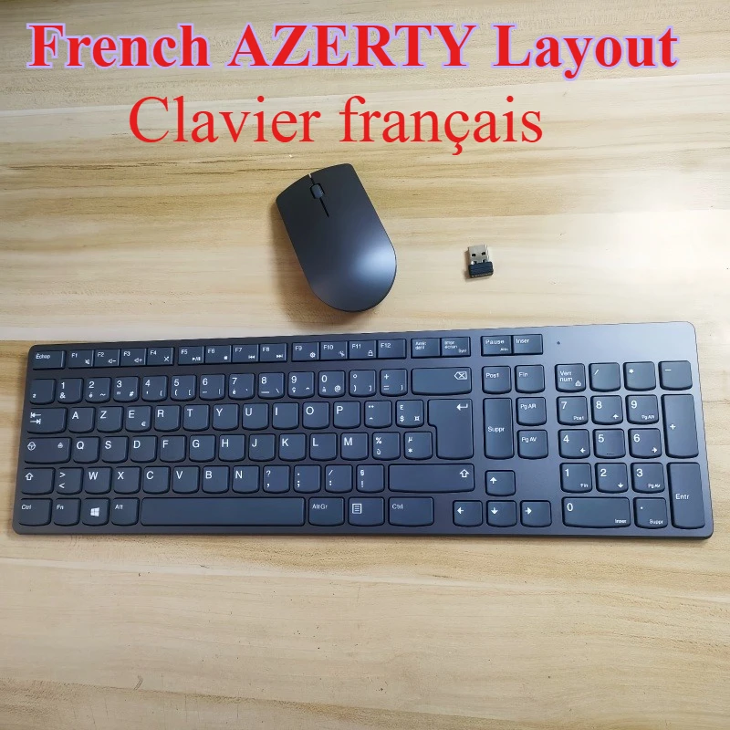 French AZERTY layout Wireless keyboard + MORFL1L Mouse KBRF5C71 For Lenovo Yoga A940 original all-in-one machine rechargeable