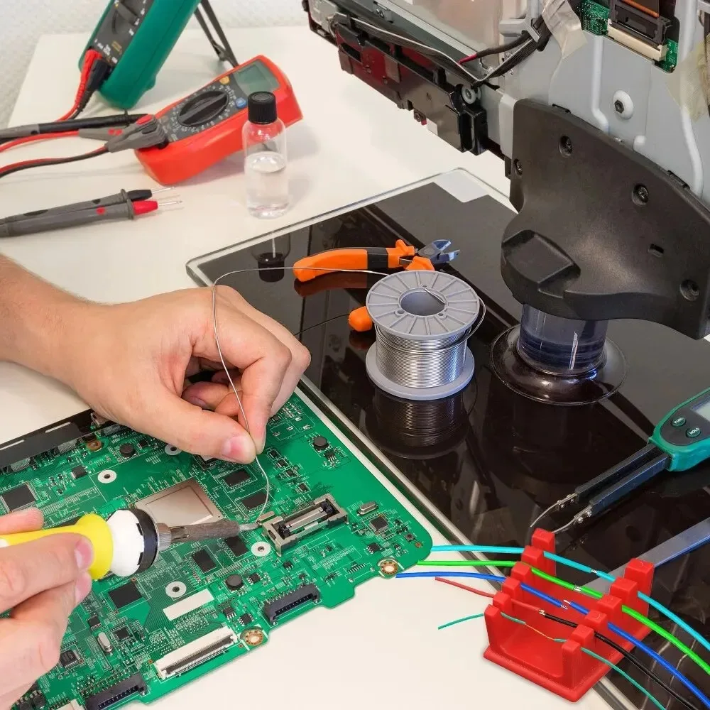 ABS 용접 와이어 고정 장치 마더 보드 납땜 용 2 개의 대형 흡입 자석 브래킷 용접 테이블 클램프가있는 3D 프린터 부품