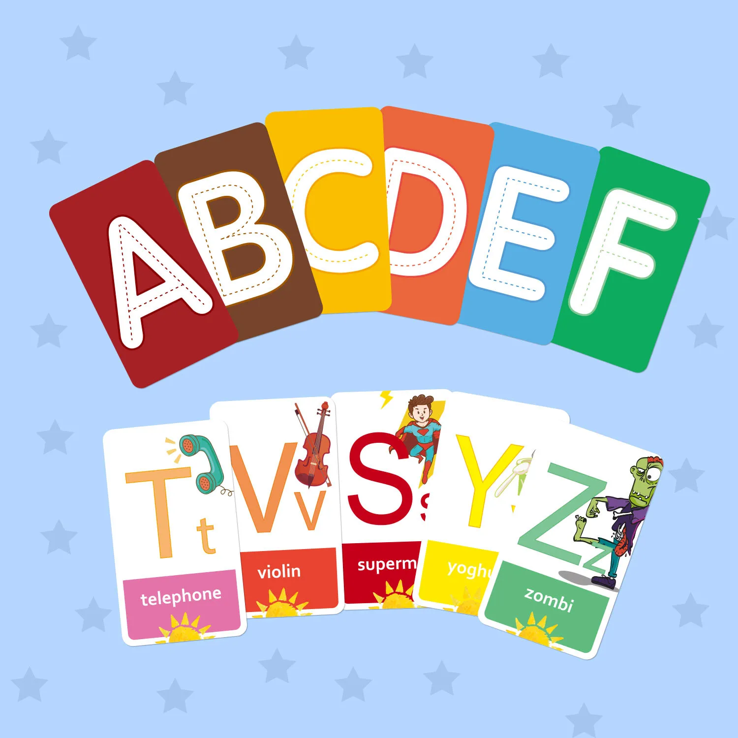 Children's early education cards,FlashCards, learning words, shapes, colors, numbers, English, vegetable letterscard visuals