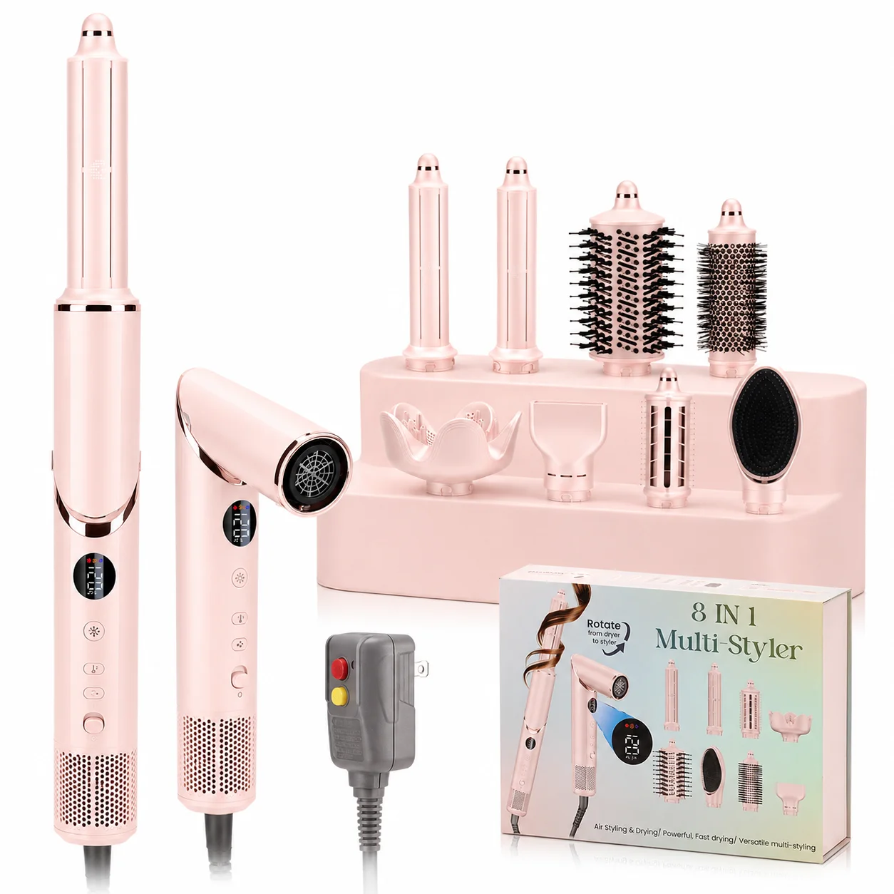 High Speed Hair Dryer Brushless 110000Rpm - Новинка 2026 года: 8-в-1 стайлер для