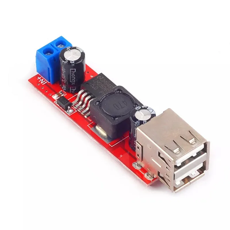 

2~200Pcs Dual USB Output 9V/12V/24V/36V To 5V DC-DC 3A Step-Down Power Supply Module For Car Charging