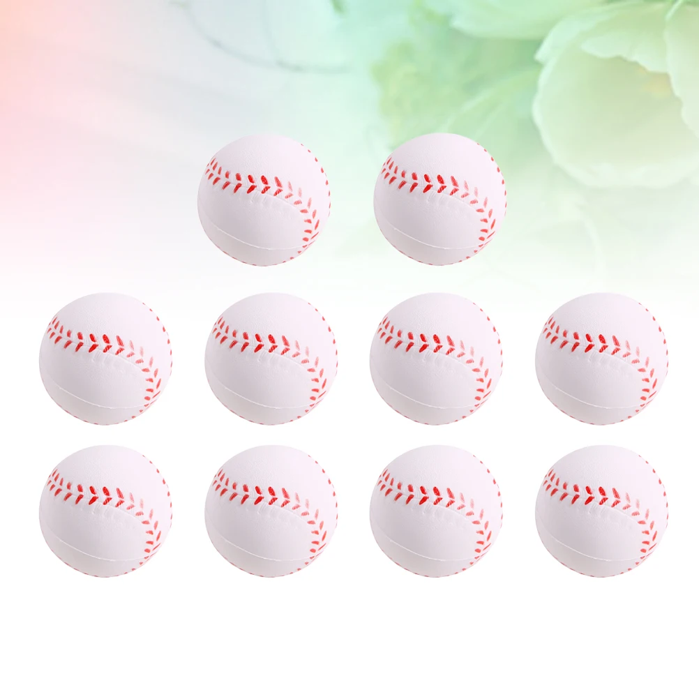 

10pc Venting Balls Kids Toys Small Baseball Stress Relief PU Ball Sponge Fun Party Favors Beach Pool Indoor Entertainment