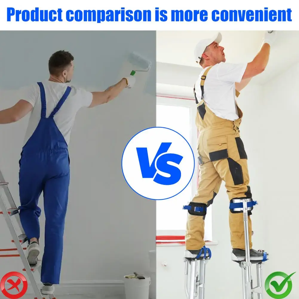 

Drywall Stilts Strap Nylon Stilts Strap Heavy Duty Adjustable Drywall Stilts Leg Fixation Bands Kit with Mounting for Drywall