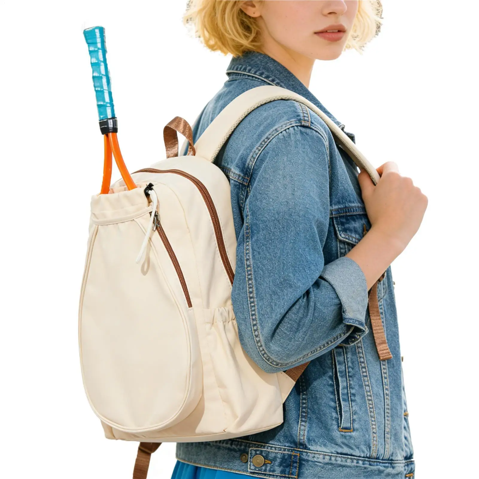 

Сумка для пиклбола на 2 ракетки, тренировочная сумка с отделением для обуви и водонепроницаемым карманом, рюкзак для теннисных ракеток для тренировок