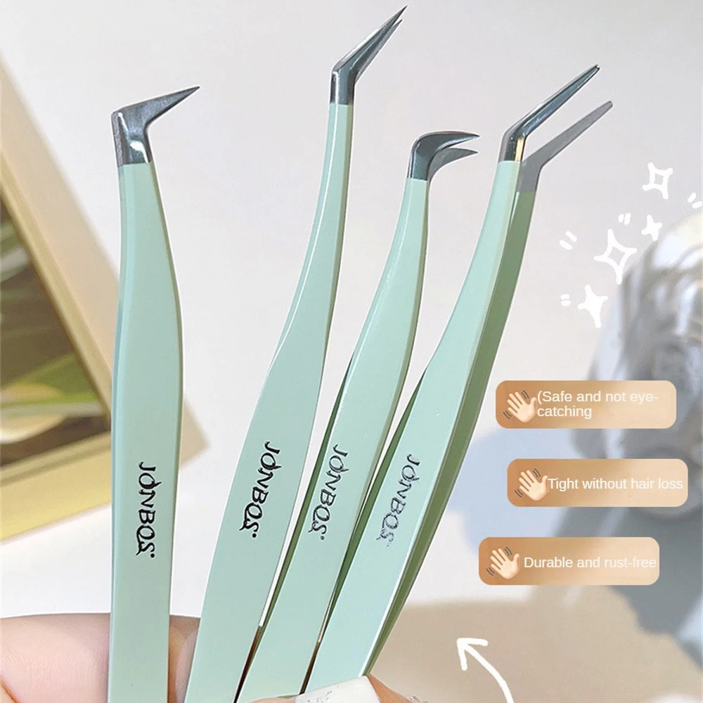 Grafting Tweezers No Hair Loss No Eye Poking Good Rebound Smooth No Hair Leakage Eyelash Tweezers Tight Durable Not Tired Hands.