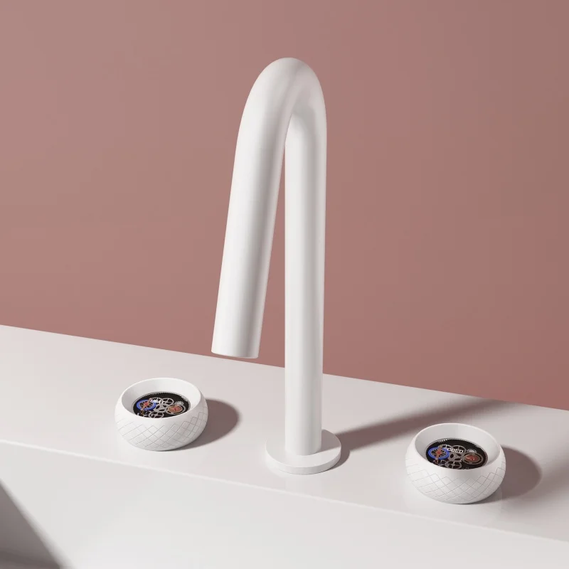 

Rose Gold Bathroom Faucet Brass Gold Basin Faucet Hot & Cold Gray Widespread Sink Faucet Brush Gold Lavotory Faucet Water Faucet