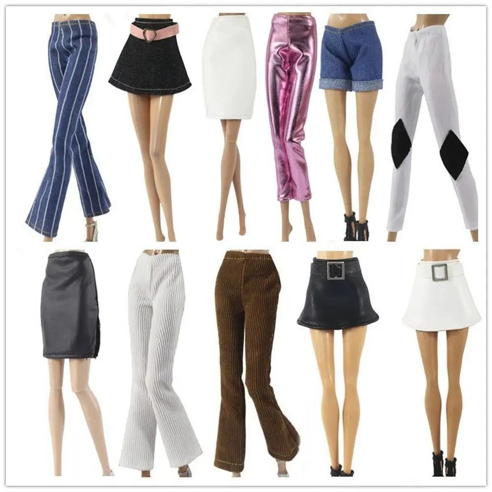 Abbigliamento casual per bambole Giacca in pelle PU Cappotto Gonna per bambole 1/6 BJD Fatte a mano Vestiti per bambole femminili Pantaloni jeans per accessorio bambola da 30 cm