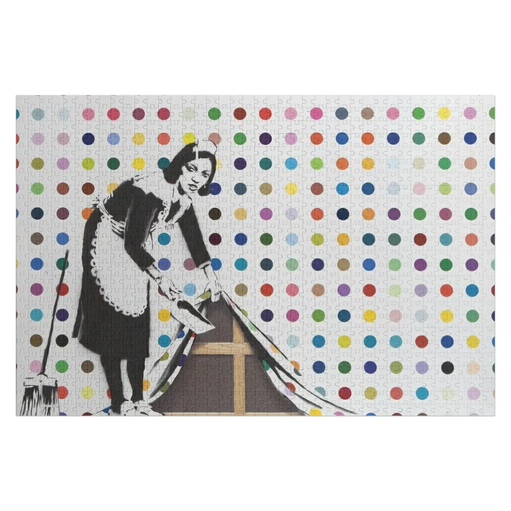 

BANKSY Damien Hirst KEEP IT SPOTLESS Jigsaw Puzzle Photo Custom Personalised Name Puzzle