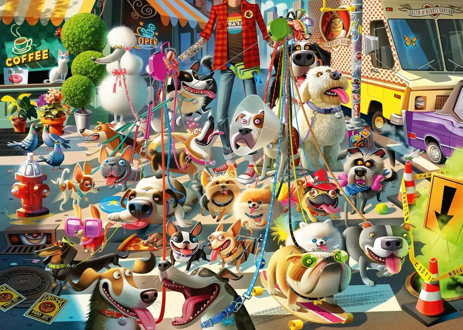 

120/300/500/1000 шт. Walk Many Dog Art деревянные головоломки для взрослых сложные развивающие головоломки идеальные игры в ночное время