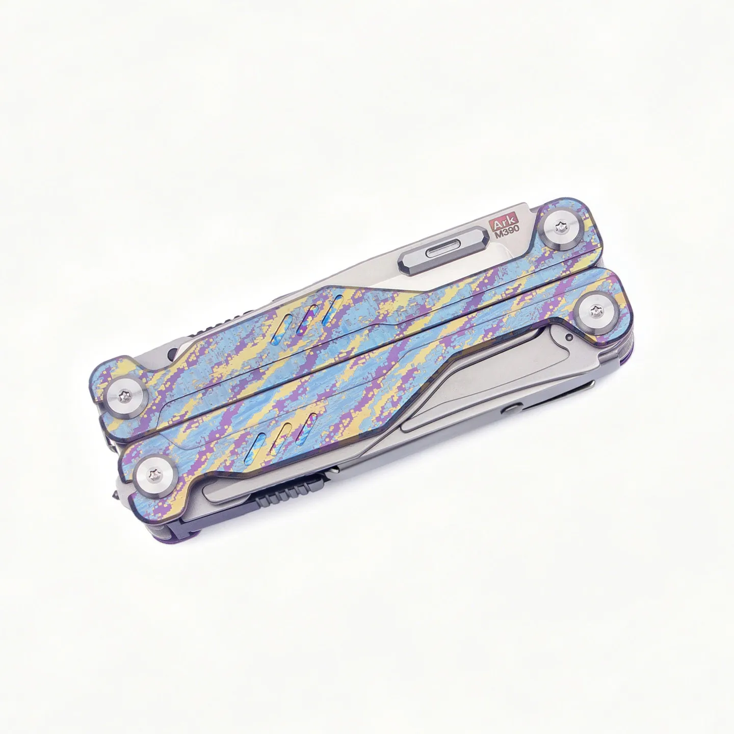 Wallner Ark 2 Multi-tool with M390 powder steel blade, K40 tungsten window breaker and CNC pliers head