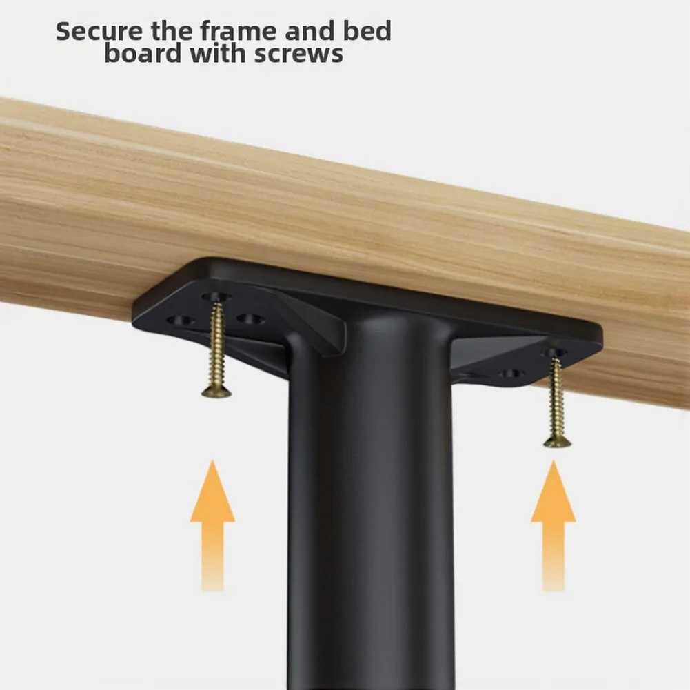 Telescopic Bed Support Fixer Adjustable Height Beam Bracket for Frame Reinforcement Black 22cm 40cm Steel Plastic