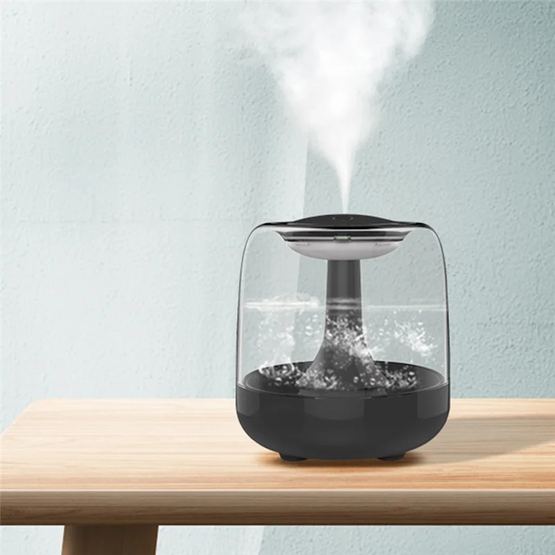 440Ml Air Humidifier Large Capacity Air Diffuser Atomizer Ultrasonic Aroma Diffuser Cool Mist Maker Air Purifier,White