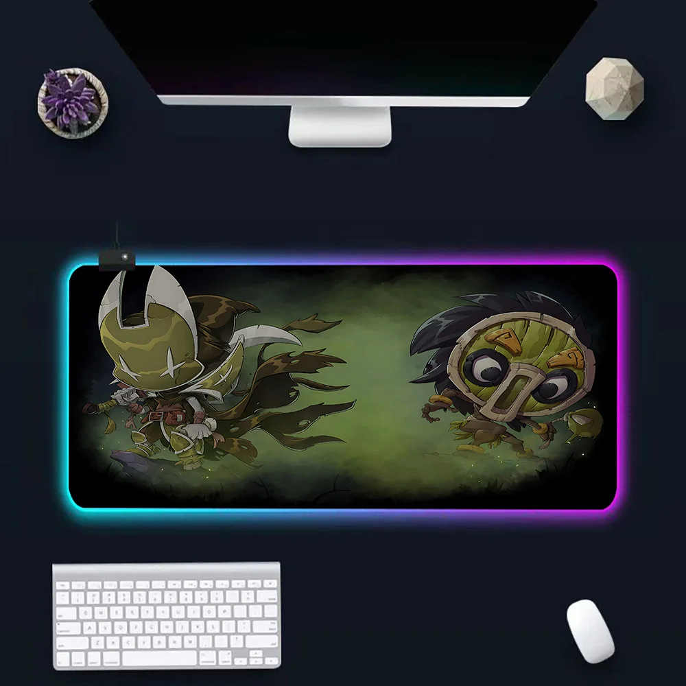 Imagem -05 - D-dofus-rgb pc Gamer Teclado Mouse Pad Led Brilhante Mouse Mats Borracha Gaming Computador Mausepad