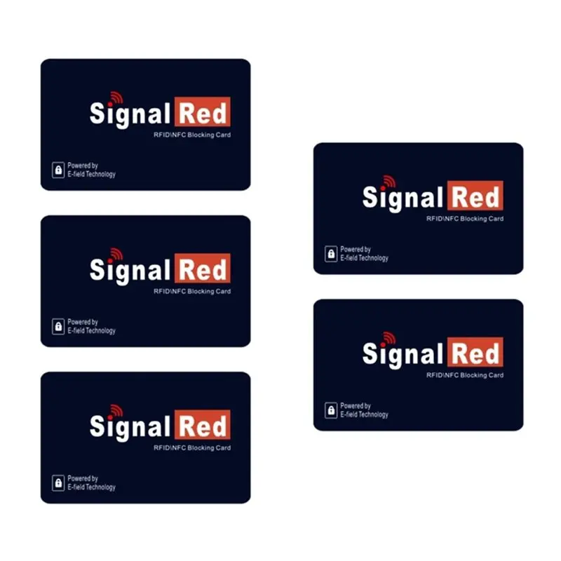 

[NEW A09R!】 Passport Debit Credit Card RFID Blocking Card Contactless Protector Blocker 5PC Smart Design