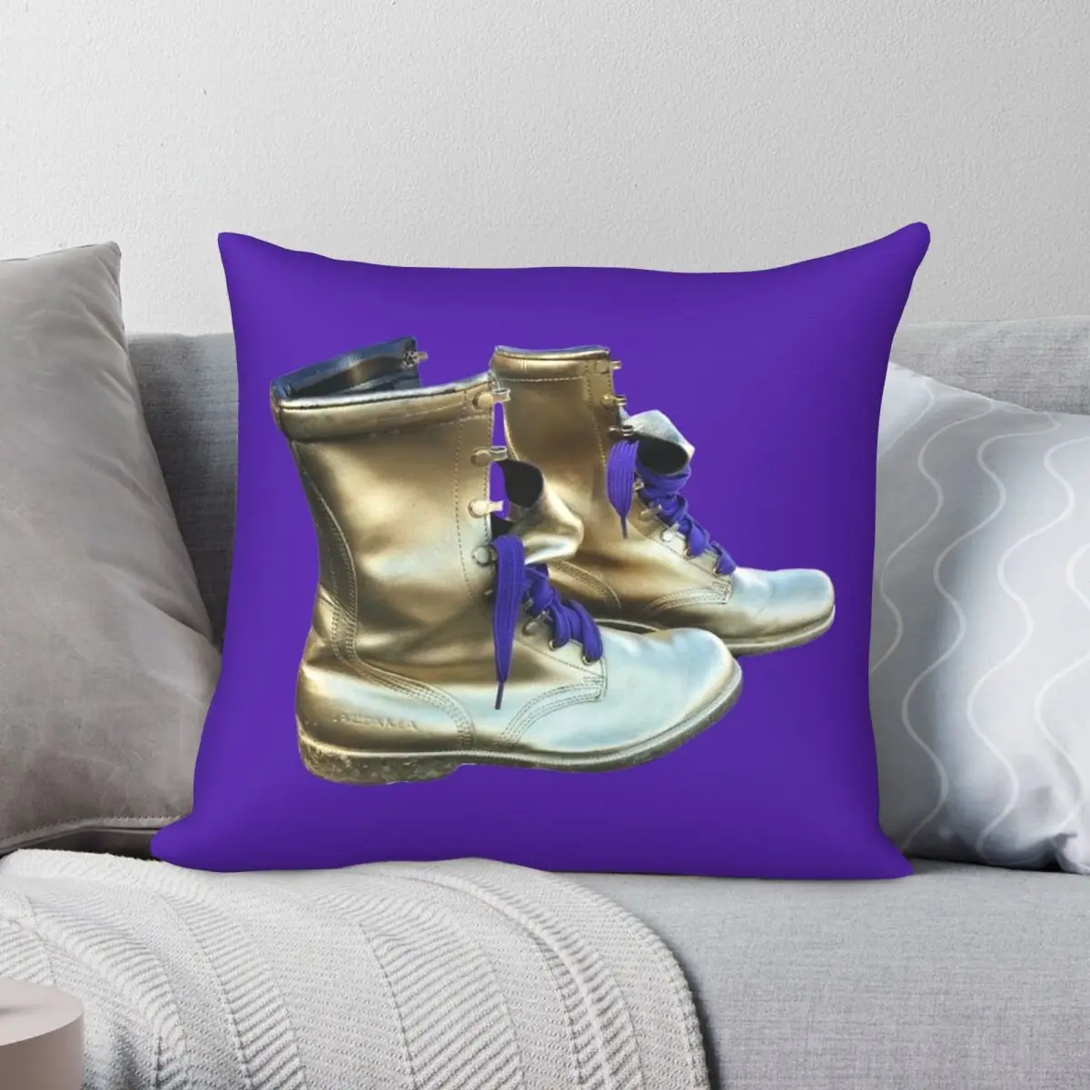 Omega Psi Phi Boots Square Pillowcase Polyester Linen Velvet Pattern Zip Decor Car Cushion Cover