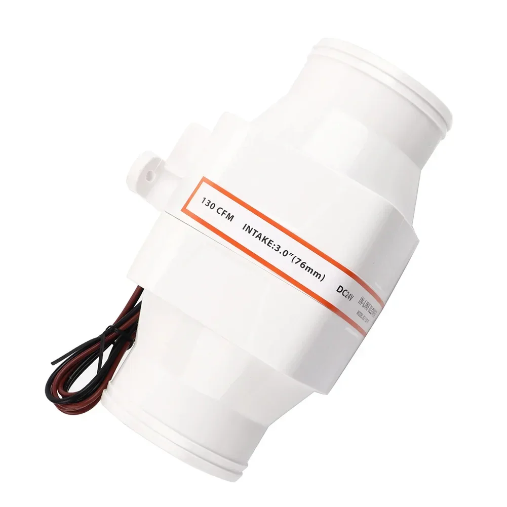 Marine Bilge Blower 3 Inch Inline Ventilation Fan 130 CFM Airflow Suitable for Yacht and RV Ventilation Systems