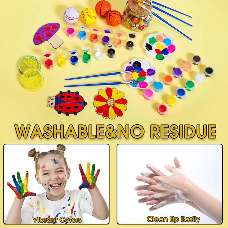 Mini set di colori acrilici da 360 pezzi, strisce di vernice acrilica per bambini e adulti, set di colori per bambini per parti domestiche