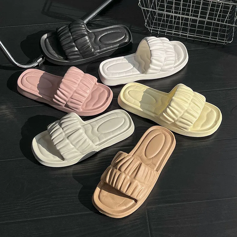 

Womens Summer Slippers Non Slip Sole Shoes Arch Support Comfortable Slides Lightweight Breathable Home Sandals