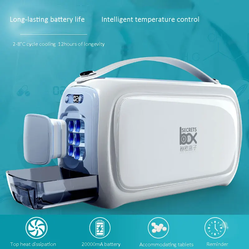 Portable Insulin Refrigerator Rechargeable Battery Carry-on Home Car Mini Drug Fridge Diabetes Insulin Bag Reffer Medical Case