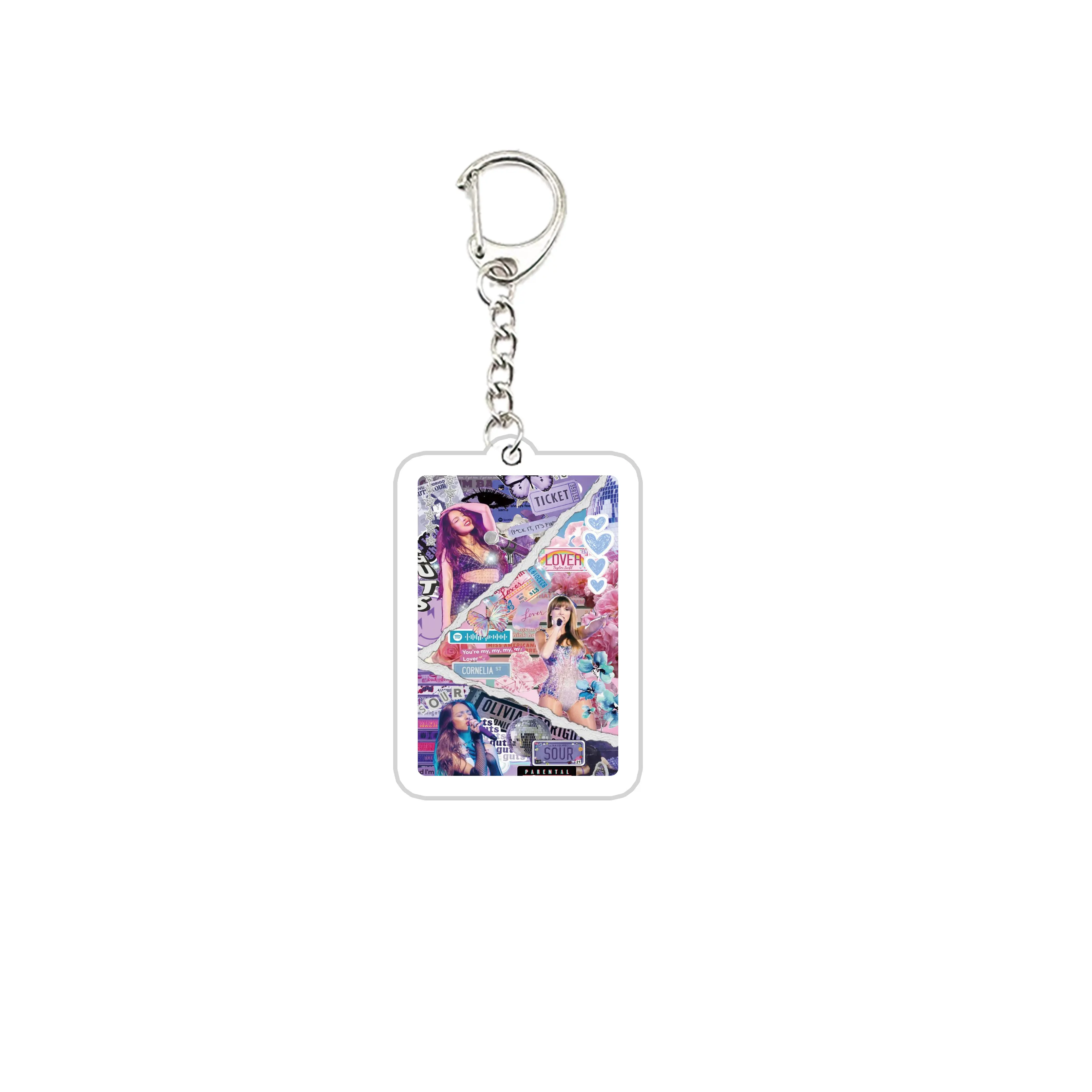 Popular Singer Key Chain Key Ring Keychain for Accessories Bag Acrylic Funny Pendant Keyring  Chains Jewelry Fans Gifts view 3