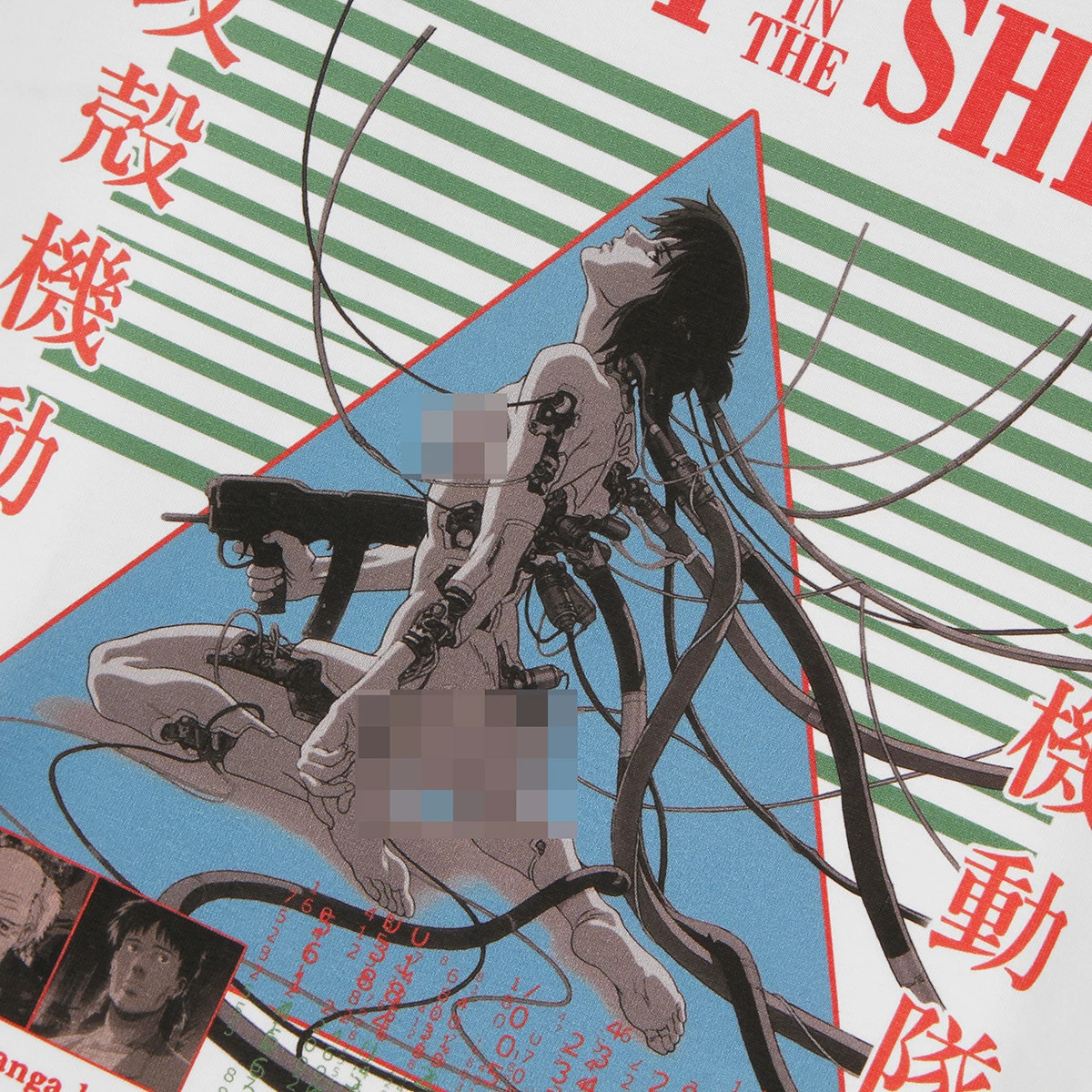 Ghost In The Shell T-Shirt Japanese Anime Masamune Shirow Akira Jin Roh PATLABOR Men Summer White Cotton Tee Shirt