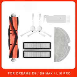 Fit For Dreame D9 / D9 Max / L10 Pro / Trouver LDS Finder Robot Vacuum Roller Side Brush Mop Filter Spare Part Accessories