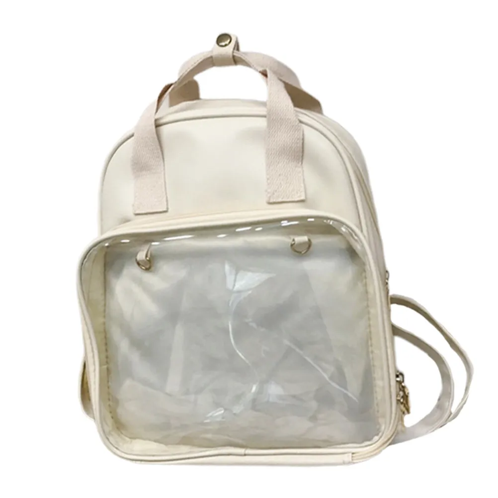 

Рюкзак ярких цветов, большая вместительная школьная сумка из ПВХ для девочек и женщин, регулируемые плечевые ремни, гладкая молния, дизайн для путешествий и книг