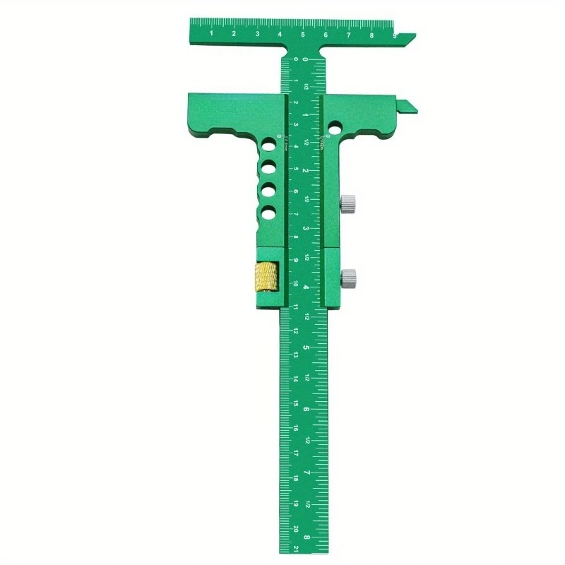 For Woodworking Aluminum Alloy Sliding Scribing Ruler T-type Right Angle Scribing Measurement