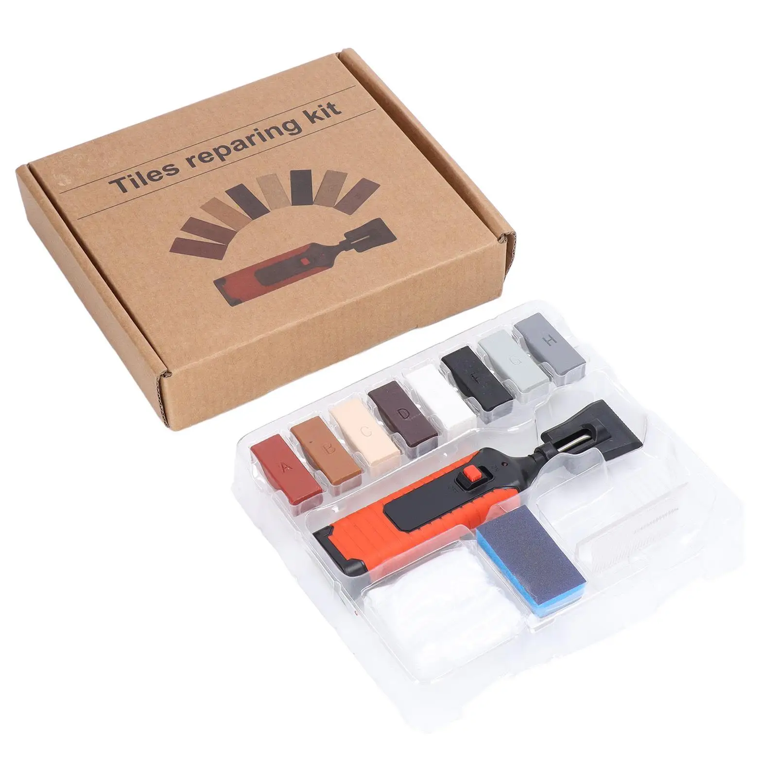 

Electric Heating Pen for Tile Repair - Stone Wax Block & Sponge Kit Easy for home Restoration Tools