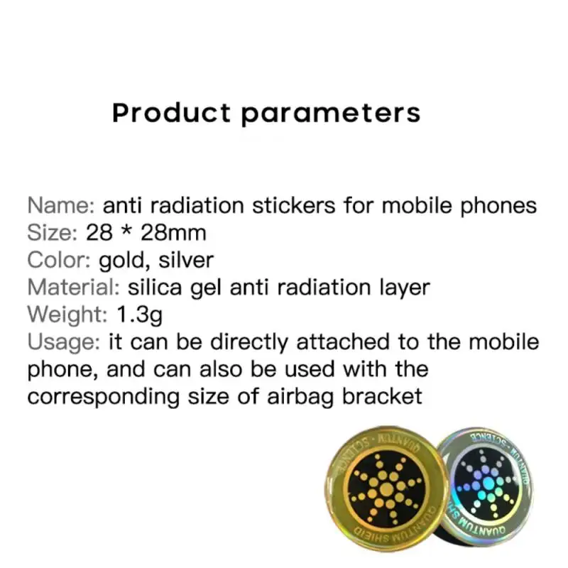 1PCS Anti Radiation Quantum Shield EMF Protection Neutralizer Blocker Sticker Scalar Energy Set