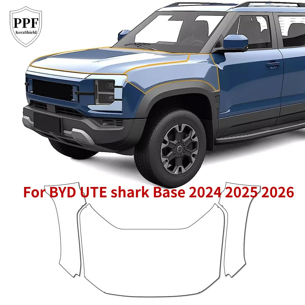 

Pre-cut PPF For BYD UTE Shark Base 2024 2025 2026 TPU Paint Protection Film Matte Clear Film Anti-Scratch Resistant Repairable
