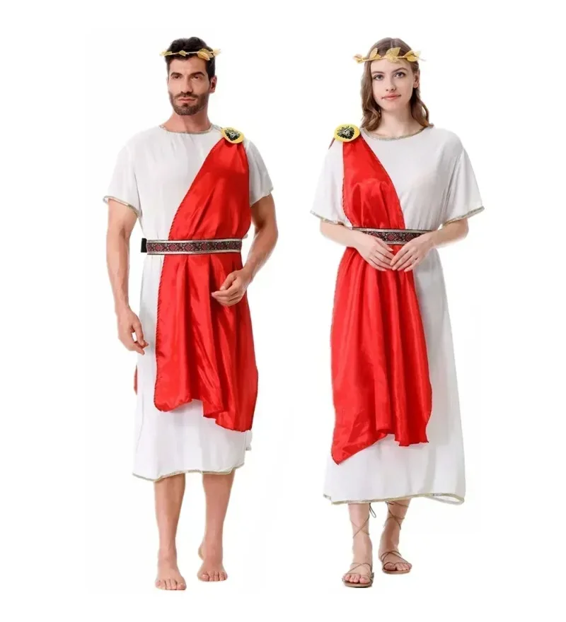 

Halloween Masquerade Ancient Roman Performance Costumes Adult Roman Goddess Greek Queen Costumes