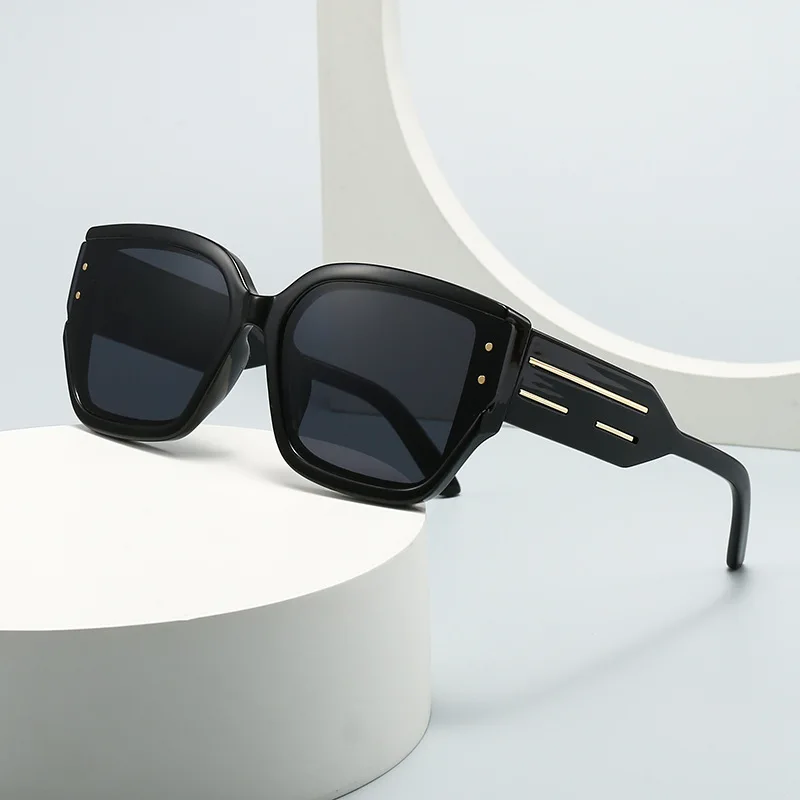 

Oversized Square Sunglasses Men Steampunk Glasses Fashionable Women's Sunglasses UV400 Travel Fishing Large Frame Goggles