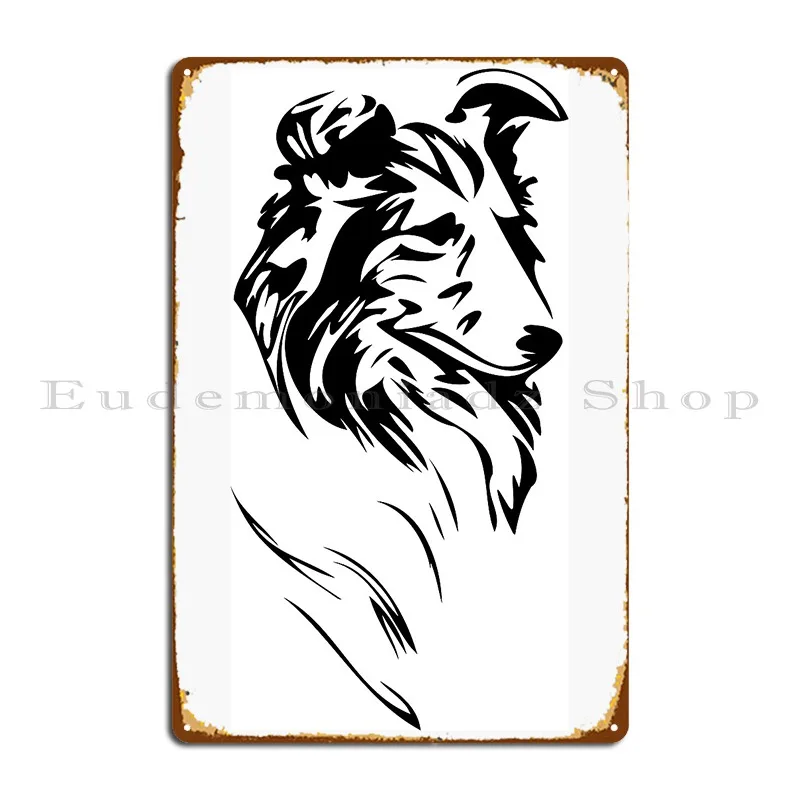 collie Metal Sign Plates create Living Room Decoration Plaques Tin Sign Poster