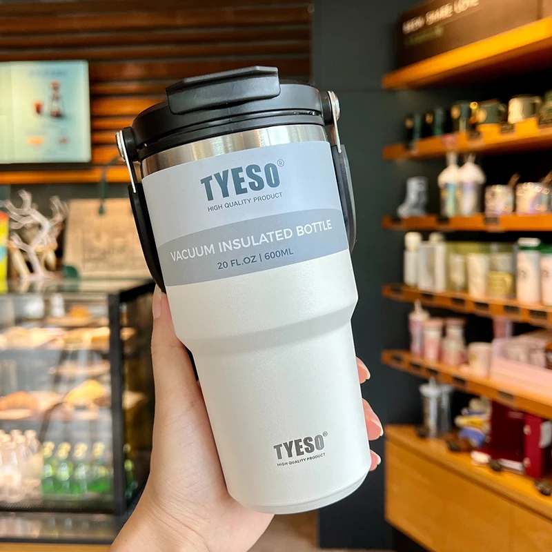 Tyeso Small Fresh Large Capacity Stainless Steel New Double-Layer Insulation And Cooling Coffee Portable Ice Cream Cup