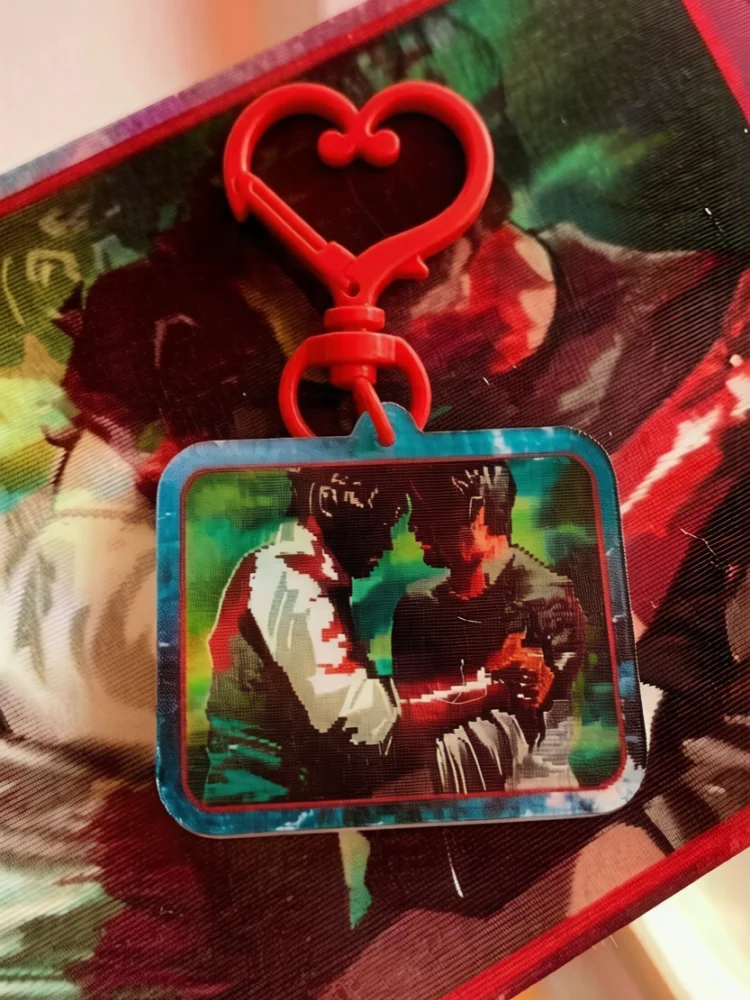 

Hannibal Wrath of the Lamb Lenticular Acrylic Keychain, Heart Clip Pair Charm for Will & Hannibal Fans Fan Made